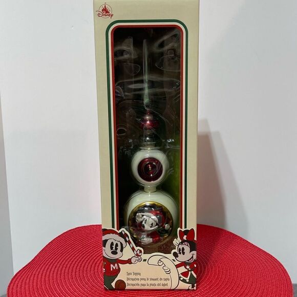 Disney Mickey and Minnie Mouse Holiday Tree Topper NWT - Picture 6 of 10